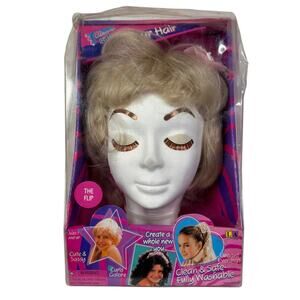 Kids Girls‎ Blonde Bob Wig Color Straight Short Costume Cosplay VTG  Halloween